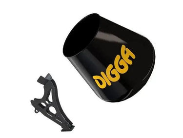 The image you sent shows a black, cone-shaped object with the word